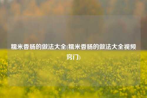 糯米香肠的做法大全(糯米香肠的做法大全视频窍门)
