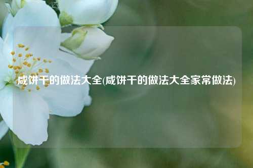 咸饼干的做法大全(咸饼干的做法大全家常做法)