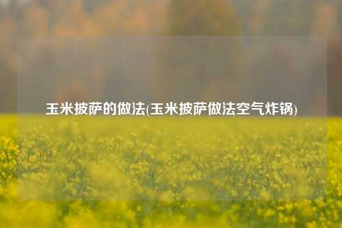 玉米披萨的做法(玉米披萨做法空气炸锅)